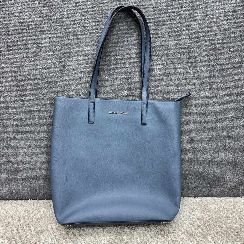 Michael Kors large Blue Saffiano Tote Handbag Purse (no shoulder strap)